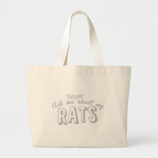 vraag me naar mijn ratten grote tote bag