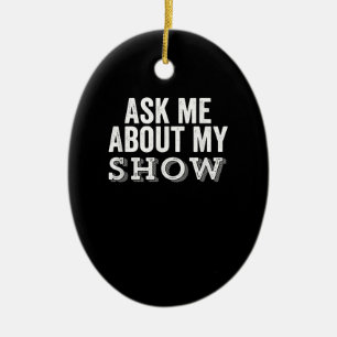 Vraag me naar mijn Show na Nerd waarnemend regisse Keramisch Ornament