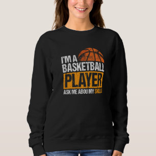 Vraag me naar mijn vaardigheden grappige Basketbal Trui