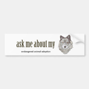Vraag me naar mijn WOLF... Bumpersticker