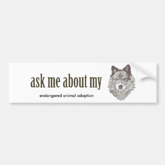 Vraag me naar mijn WOLF... Bumpersticker