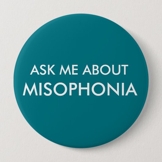 Vraag me naar Misophonia Ronde Button 4,0 Cm (Voorkant)