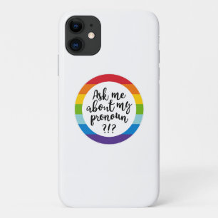 Vraag me naar m'n pronoun? iPhone 11 hoesje