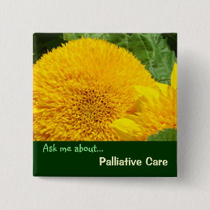Vraag me naar Palliative Care knoppen Gezondheidsz Vierkante Button 5,1 Cm