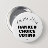 Vraag me naar RCV-toets Ronde Button 7,6 Cm (Voorkant /achterkant)