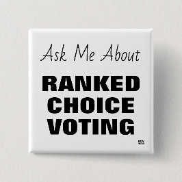 Vraag me naar RCV-toets Vierkante Button 5,1 Cm