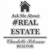 Vraag me naar Real Estate Laptop Sticker (Voorkant)