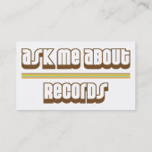 Vraag me naar records visitekaartje (Achterkant)