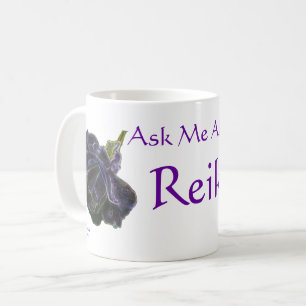 Vraag me naar Reiki Paars Roos Koffiemok