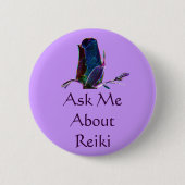 Vraag me naar Reiki Ronde Button 5,7 Cm (Voorkant)