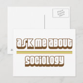 Vraag me naar sociologie briefkaart (Voorkant / Achterkant)