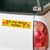 Vraag me naar tulpen bumpersticker (Op Truck)