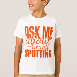 Vraag me naar Vliegtuig scrollen T-shirt