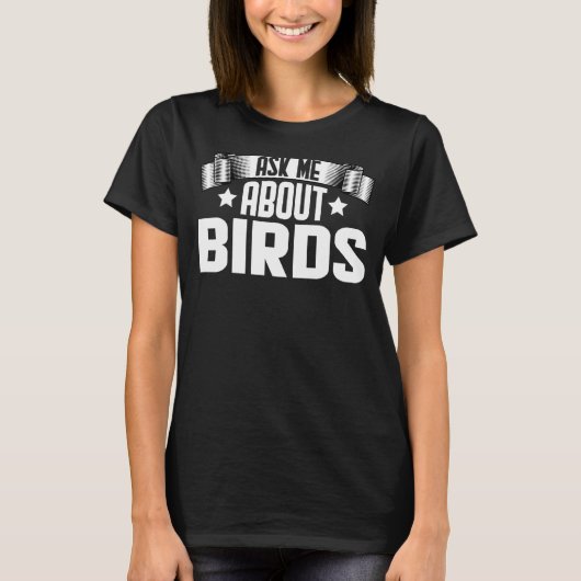 Vraag me naar vogels t-shirt (Voorkant)