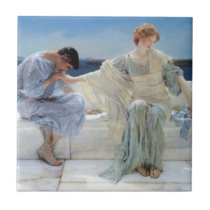 Vraag me niet meer door Sir Lawrence Alma Tadema Tegeltje