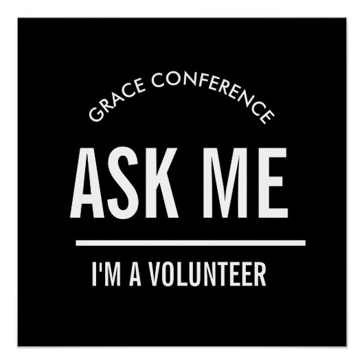 Vraag me of ik vrijwilliger ben perfect poster (Voorkant)