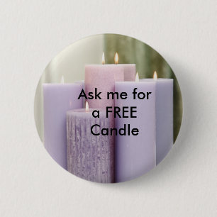 Vraag me om een GRATIS kaars Ronde Button 5,7 Cm