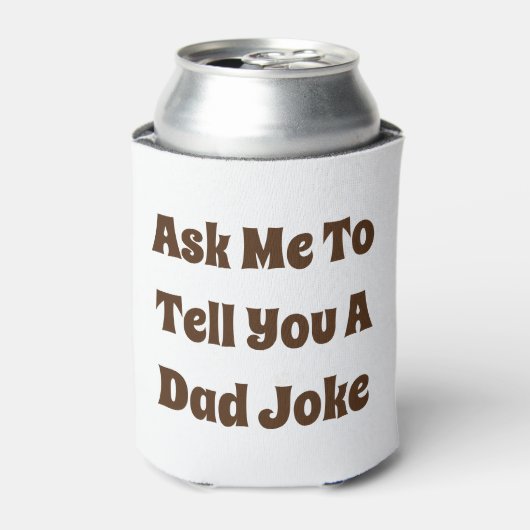 Vraag me om je een pap te vertellen. blikjeskoeler (Blikje Voorkant)