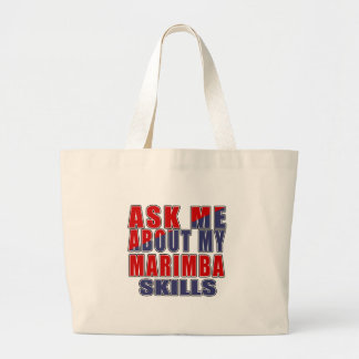 VRAAG ME OM MARIMBA MUSIC GROTE TOTE BAG