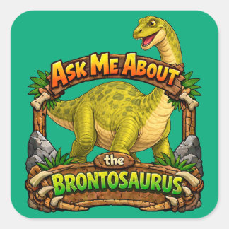 Vraag me over de Brontosaurus | 3 inch sticker