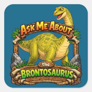 Vraag me over de Brontosaurus | 3 inch sticker