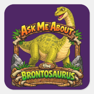 Vraag me over de Brontosaurus | 3 inch sticker