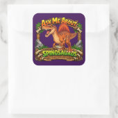 Vraag me over de Spinosaurus | 3 inch sticker (Tas)