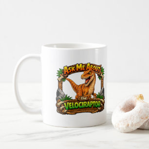 Vraag Me Over De Velociraptor Warme Chocolade Koffiemok