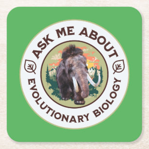 Vraag Me Over Evolutionaire Biologie Wolharige Mam Vierkante Kartonnen Onderzetter