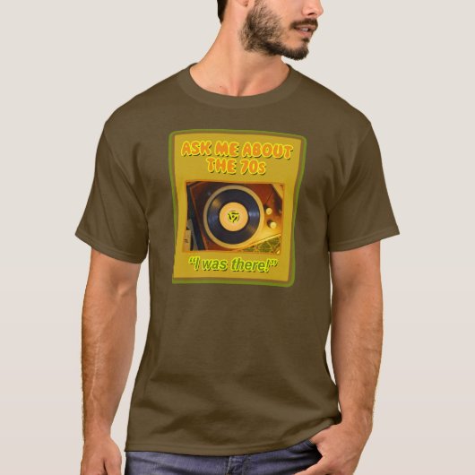 Vraag me over het 70s Record Player Shirt (Voorkant)