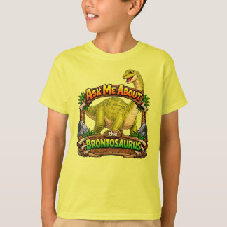 Vraag Me Over Het Brontosaurus T-Shirt