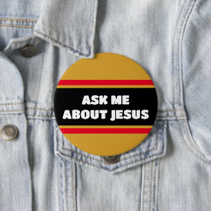 Vraag me over Jezus Evangelism Button