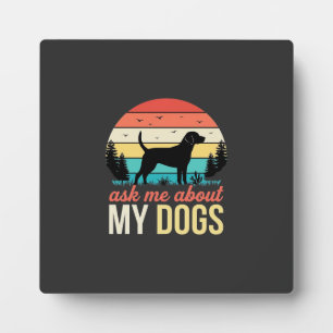 Vraag me over mijn honden Retro Sunset_1 Fotoplaat