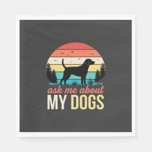 Vraag me over mijn honden Retro Sunset_1 Servet