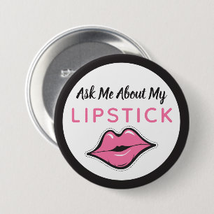 Vraag me over mijn lipstickdistributeur Pink Kiss Ronde Button 7,6 Cm