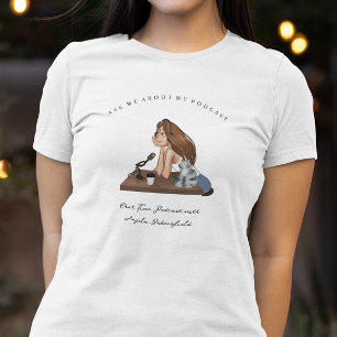 Vraag Me Over Mijn Podcast   Monogram Podcaster T-shirt