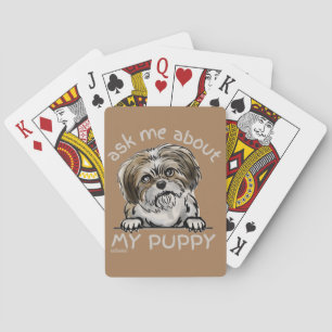 VRAAG ME OVER MIJN PUPPY grappig liefhebber van ho Pokerkaarten