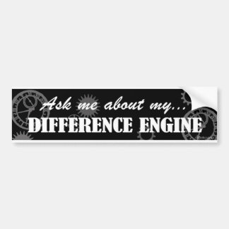 VRAAG ME OVER MIJN VERSCHILMACHINE BUMPERSTICKER