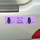 Vraag me over Reiki  Bumpersticker (Op auto)