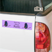 Vraag me over Reiki  Bumpersticker (Op Truck)