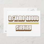 Vraag me over zingen briefkaart (Voorkant / Achterkant)