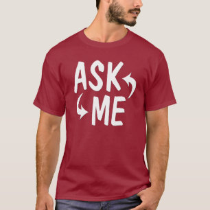 Vraag me Shirt met pijlen