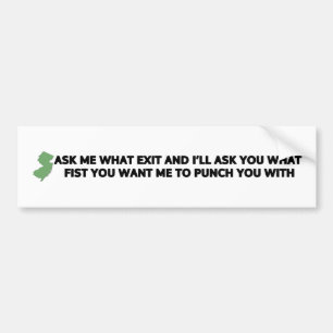 Vraag me wat er gebeurt en vraag je wat de vuist i bumpersticker