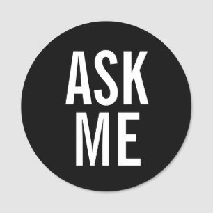 Vraag me Zwarte Volunteer-badge Naamplaatje