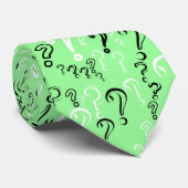 Vraag Merken Stropdas - Wit, Zwart, Bleek Groen (Opgerold)