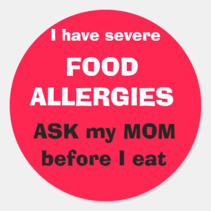 Vraag mijn MOM voordat ik eet Ronde Sticker