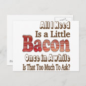 Vraag naar Bacon Briefkaart (Voorkant / Achterkant)