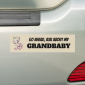 Vraag naar mijn oma-bumper sticker (Op auto)