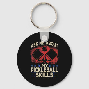 Vraag naar pickle ball-vaardigheden - grappige pic sleutelhanger