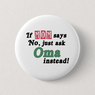 Vraag Oma gewoon Ronde Button 5,7 Cm
